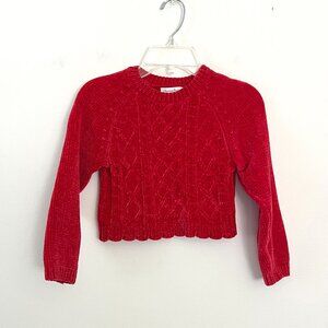 tommy bahama // red soft chenille plush sweater S (5/6)